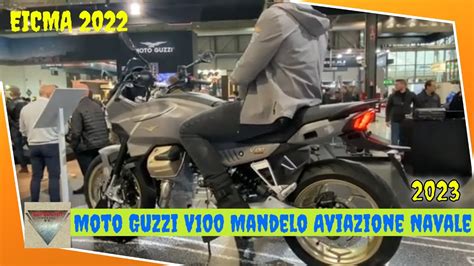 2023 Moto Guzzi V100 Mandelo Aviazione Navale Walkaround EICMA 2022