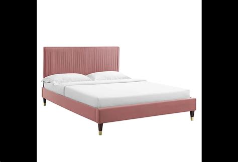 Modway Peyton Performance Velvet Queen Platform Bed Value City