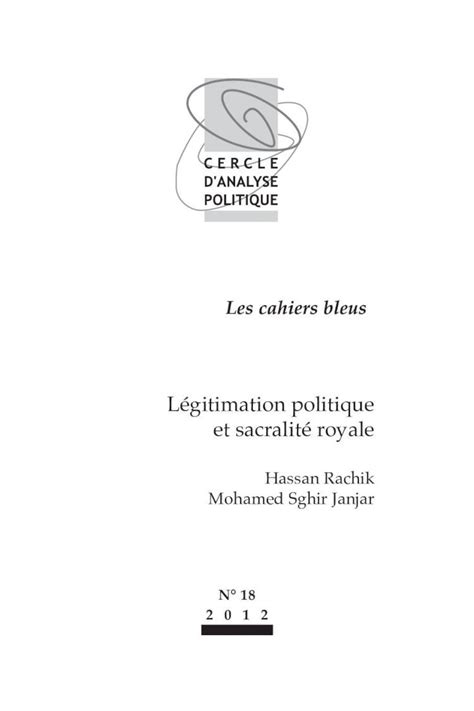 PDF Légitimation politique et sacralité royale de justifier l