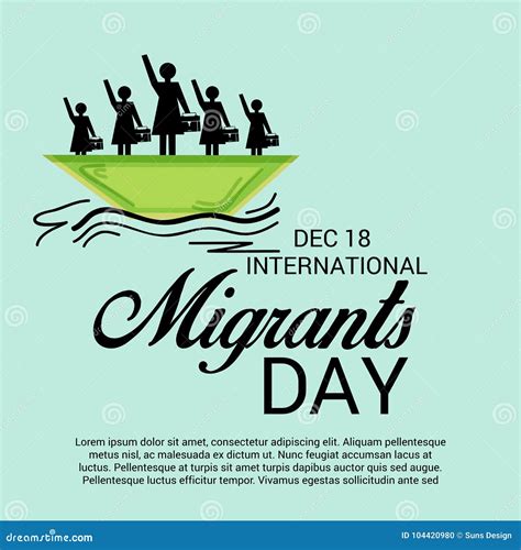 International Migrants Day. Stock Illustration - Illustration of happy ...