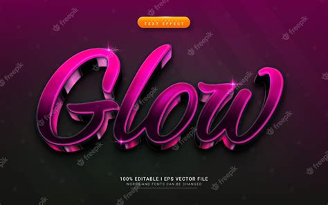 Premium Vector Glow 3d Style Text Effect