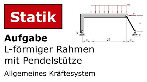 L F Rmiger Rahmen Mit Pendelst Tze Technische Mechanik Statik