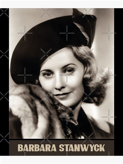 "Mens Funny Stanwyck Drama Barbara Actress Gifts For Music Fans" Poster ...