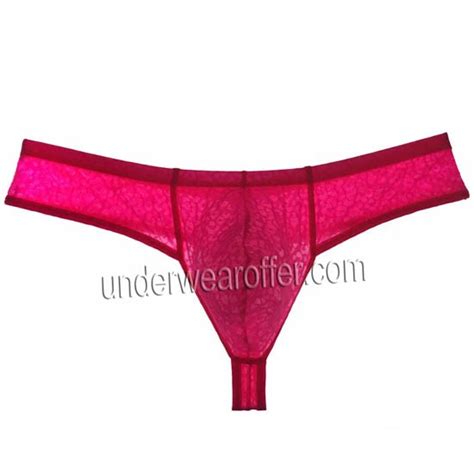 New Men Jacquard Lace Bulge Pouch Thong Guy Sports Brazilain Bikini Boxers Underwear Mu