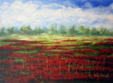 Red Landscape Painting By Vesna Martinjak Saatchi Art Painting