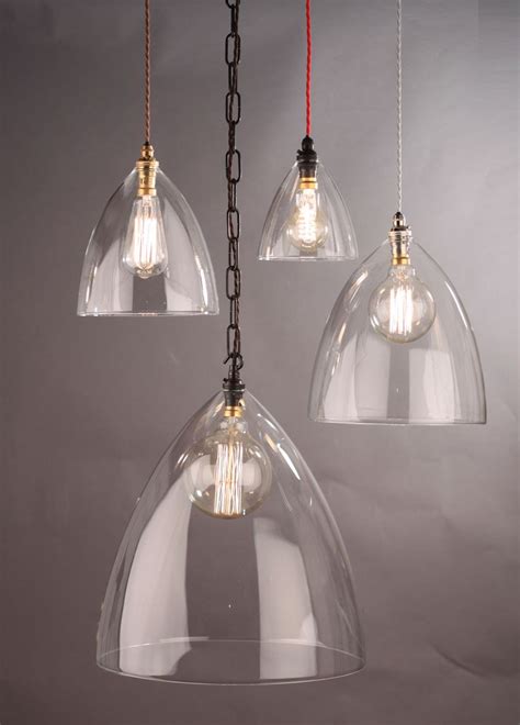 Clear Glass Pendant Ceiling Light Ledbury Industrial Modern Designer