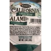 Busseto Salami Snack Cup California Snackin Calories Nutrition