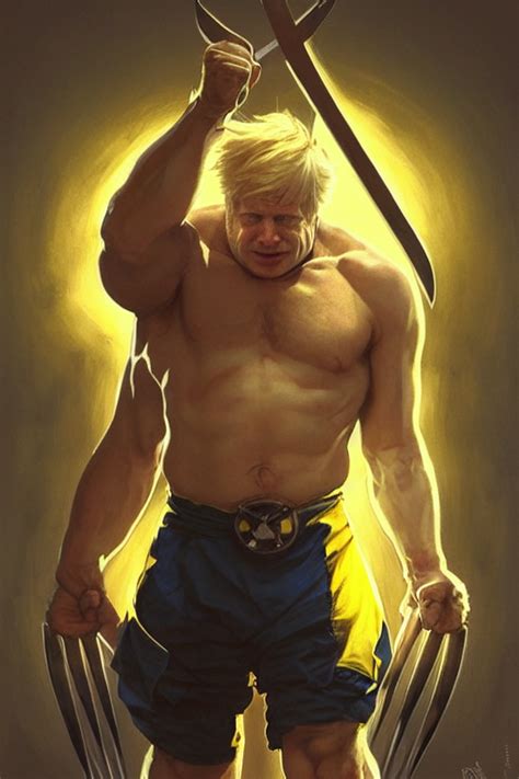 Prompthunt Boris Johnson As Calm But Serious Wolverine Shining Claws