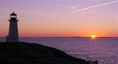 Peggys Cove Lighthouse Near Sunset