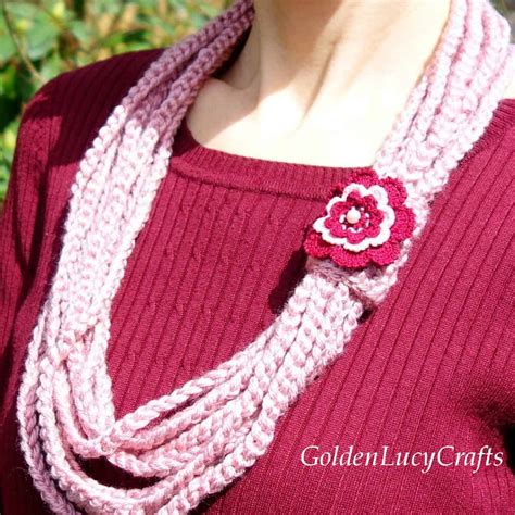 Crochet Chain Scarf, Necklace, Free Crochet Pattern - GoldenLucyCrafts