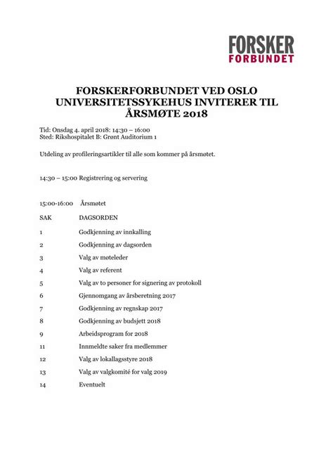 PDF FORSKERFORBUNDET VED OSLO UNIVERSITETSSYKEHUS førstelektor