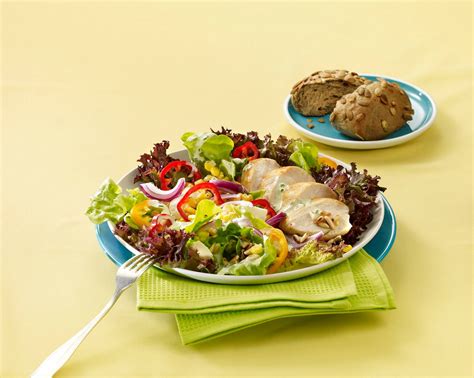 Salat Mit H Hnchenstreifen Rezept Lecker