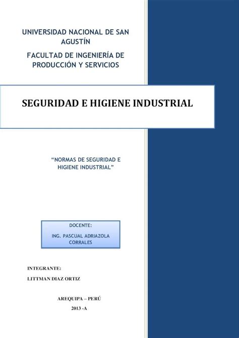 Pdf Normas De Seguridad E Higiene Industrial Dokumen Tips