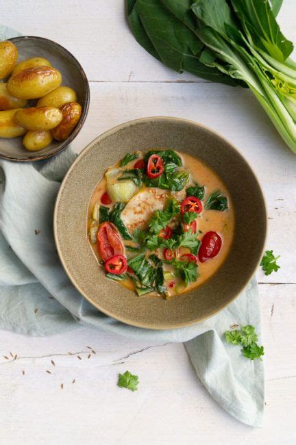 Curry Met Kabeljauw Kerstomaatjes En Paksoi Kerstomaatjes Gezonde