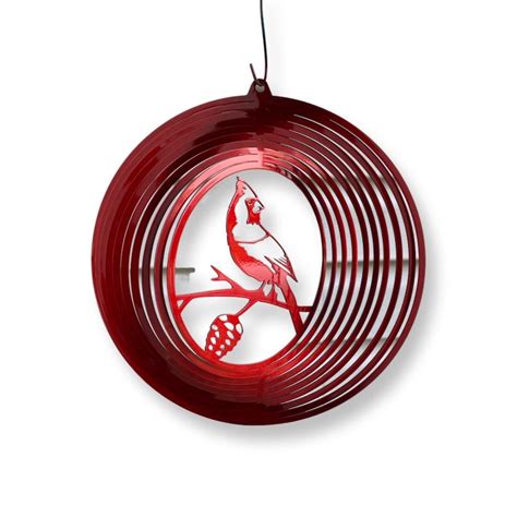 Red Cardinal Metal Wind Spinner Garden Decor T For Etsy