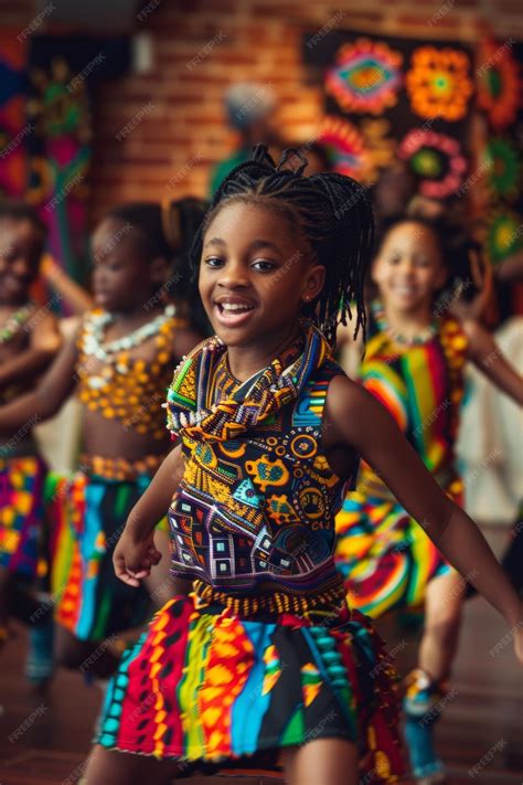 Children Learning Traditional African Dance in Colorful Attire at a ...