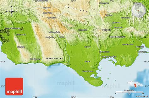 Road Map Of Clarendon Jamaica