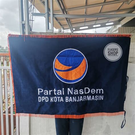 Jual Bendera Pataka Partai Nasdem X Cm Full Bordir Di Lapak