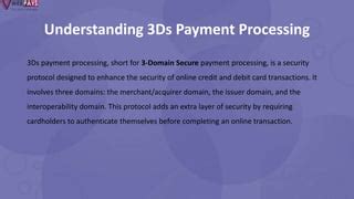 A Detailed Guide To 3Ds Payment Processing PPT