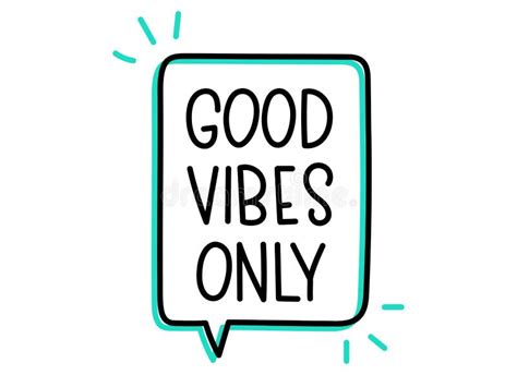 Good Vibes Inscription Handwritten Lettering Illustration Black