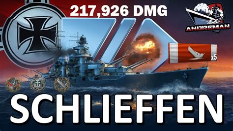 Schlieffen Niemiecki Pancernik Tier X World Of Warships Wows Youtube