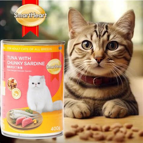 Smartheart Canned Tuna And Chunky Sardine Adult Cat Wet Food Shopee