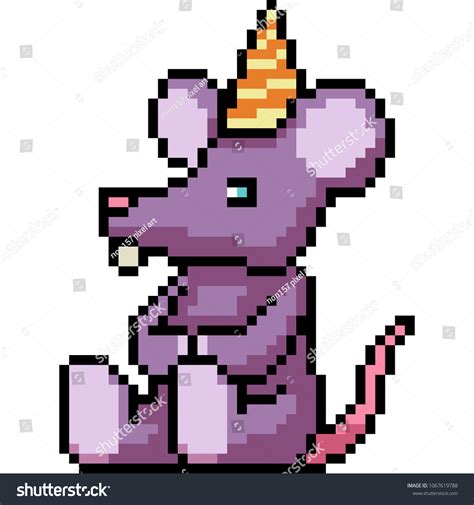 Vector Pixel Art Mouse Isolated Cartoon Stock Vector (Royalty Free ...