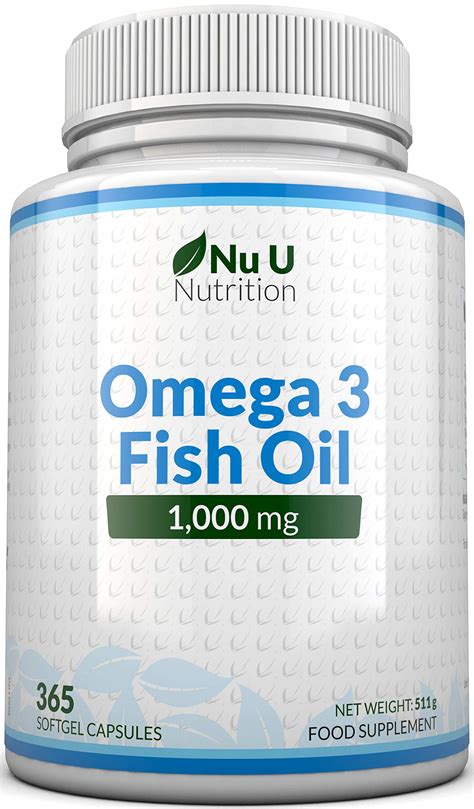 Omega 3 Fish Oil 1000mg 365 Softgel Capsules Up To 12 Months