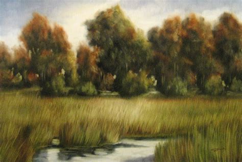 Jeffrey Surret Painting - Marsh Landscape | Renjeau Art Galleries