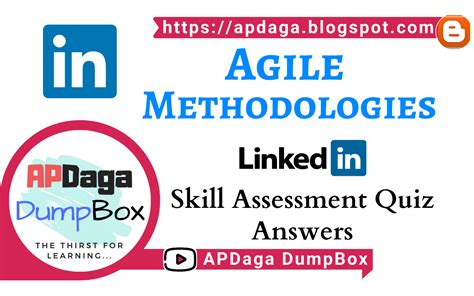 Linkedin Agile Methodologies Skill Assessment Quiz Solutions Apdaga Tech