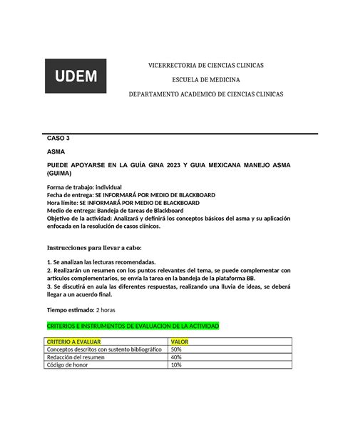 Caso Clinico Asma Casos De Inmunolog A Clinica Caso Asma