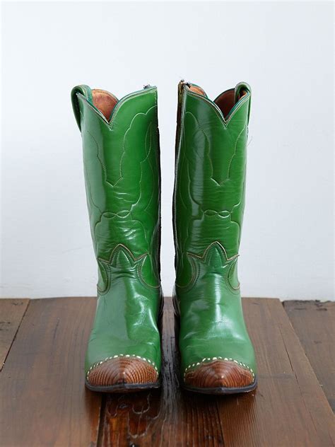 Lyst Free People Vintage Cowboy Boots In Green