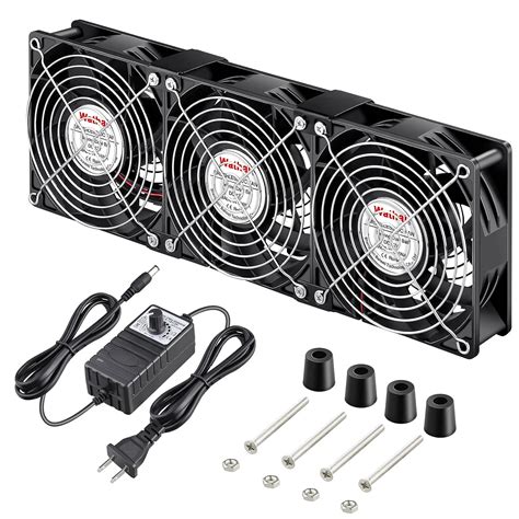 Wathai 120mm X 38mm 360mm Computer Fan With AC Plug Powerful Exhaust