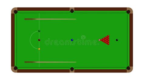 Top View Snooker Ball On Snooker Table Vector Stock Vector