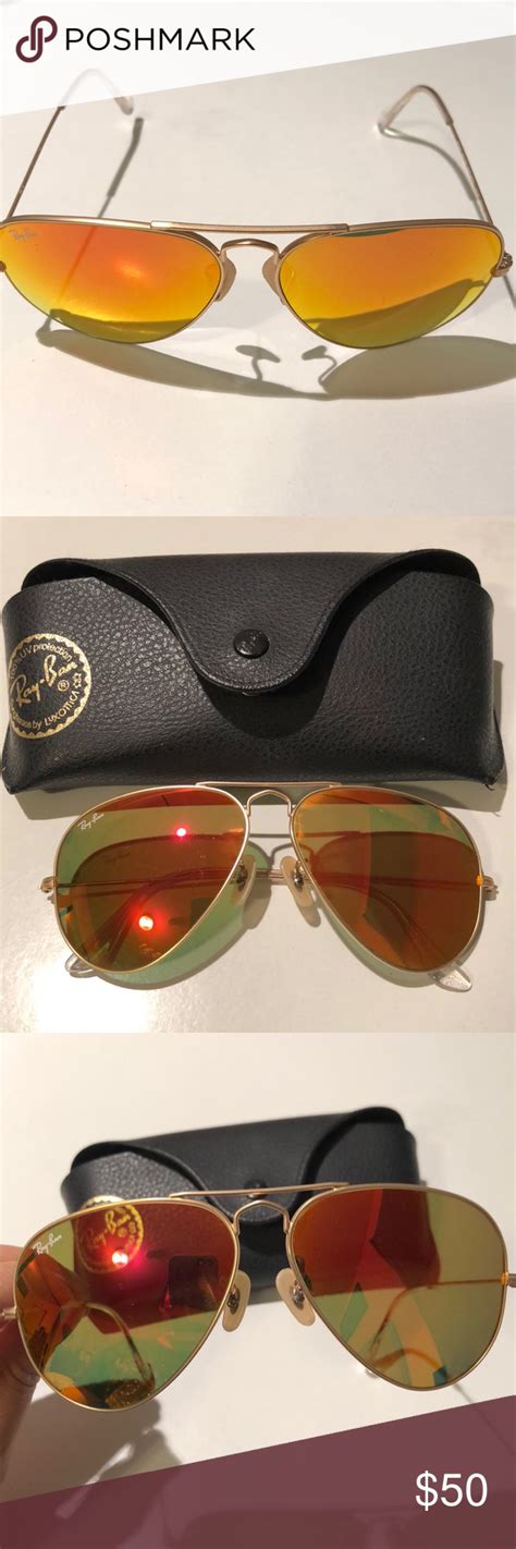 Ray Ban Aviator Orange Mirror Ray Ban Aviator Orange Mirror Ray Ban Accessories Sunglasses Ray