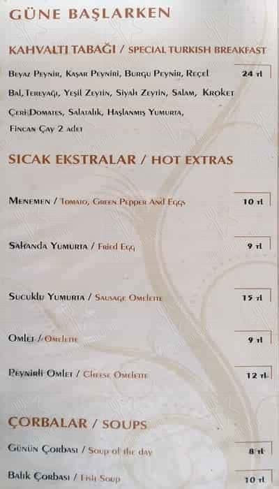 Menu At Fatih Belediyesi Cankurtaran Sosyal Tesisleri Istanbul