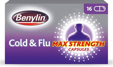 Benylin Cold And Flu Max Strength Capsules 16 Each Packaging May Vary Uk Health