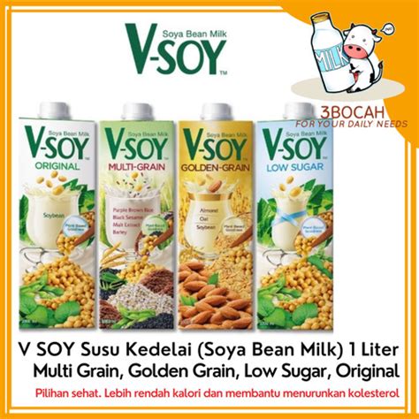 Jual V Soy Susu Kedelai Multi Grain Vsoy Soya Milk Multigrain