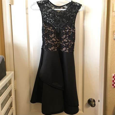 January 7 Dresses Black And Nude Lace Cocktail Dress Poshmark