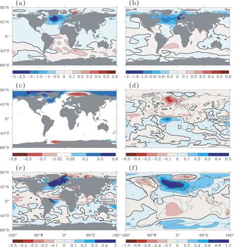 Geographical Distribution Of The Ensemble Mean Anomalies In The 0 1 Sv