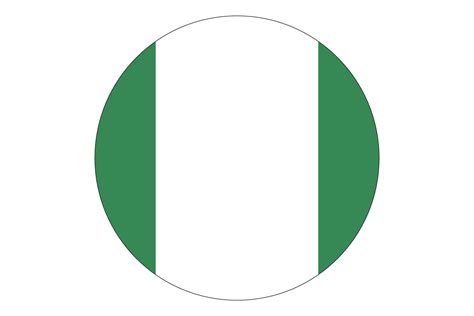 Circle Flag Vector Of Nigeria On White Background Vector Art