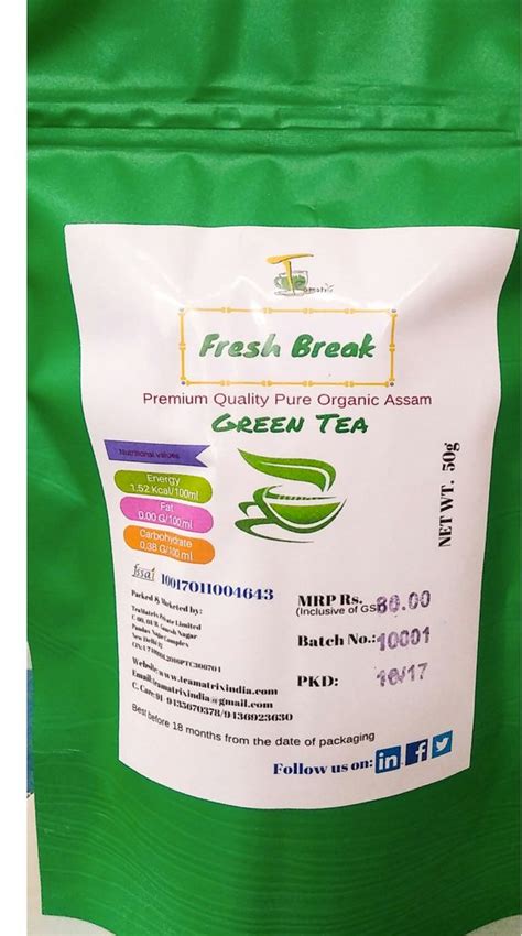 Assam Organic Green Tea Packaging Type Packet Speciality Organic Tea At Rs 80packet In New