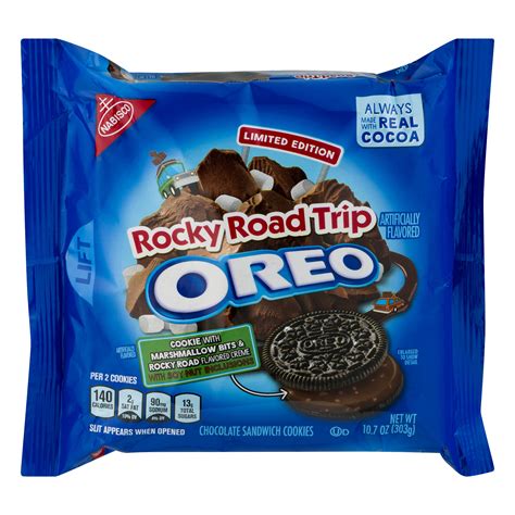 Nabisco Oreo Rocky Road Trip Chocolate Sandwich Cookies Nutrition