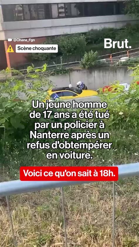 Video Refus Dobtempérer à Nanterre Un Jeune De 17 Ans Tué Brut