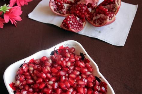 How To De Seed A Pomegranate Full Scoops A Food Blog With Easy