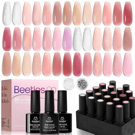 Amazon Beetles Nude Pink Gel Nail Polish Set Nude Paradise Gel Polish Kit Pcs Colors