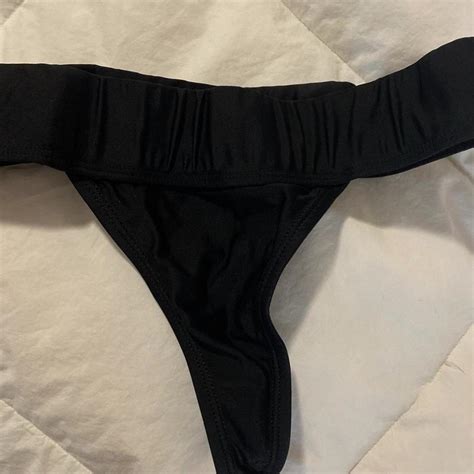 Women S Black And White Bikini And Tankini Bottoms Depop