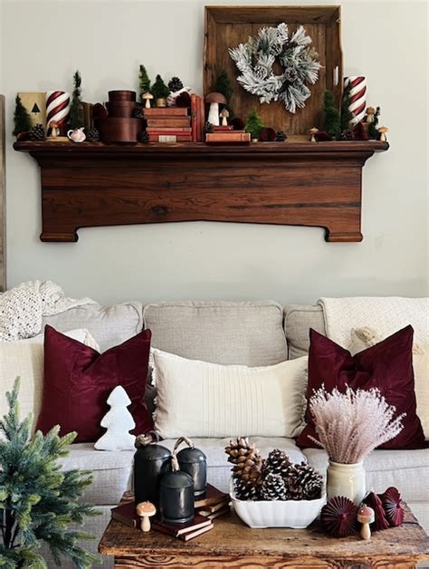 Rustic Christmas Mantel With Honeycomb Ornaments My Weathered Home