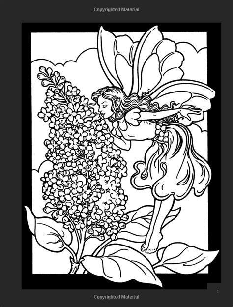 Garden Fairies Stained Glass Coloring Book Dover Fantasy Coloring Books Flower Coloring