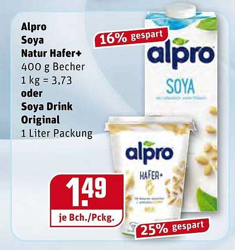 Alpro Soya Natur Hafer Oder Soya Drink Original Angebot Bei REWE